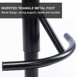 Sunvega Adjustable Swivel Bar Stool with Solid Wood Backrest and Soft Fabric 2pcs