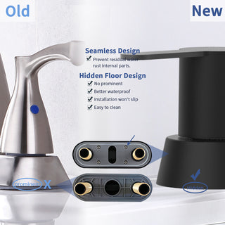 Sunvega Oil Rubbed Bronze Centerset Two Handle Bathroom Sink Faucet