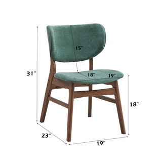 Sunvega Padded Upholstered Side Chair Set with Walnut Finish and Resistant Features