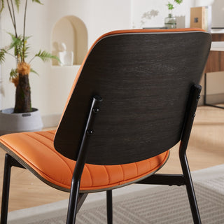Sunvega Mid Century Modern Retro French Style Dining Chairs Set of 2 with Walnut Bentwood Back