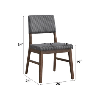 Sunvega Scandinavian Style Dusty Mauve Corduroy Padded Side Chair Set of 2
