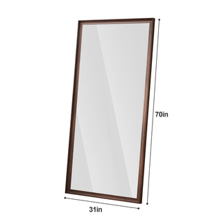Sunvega Full Length Mirror with Faux Wooden Frame for Wall-Mounted Outfit Check