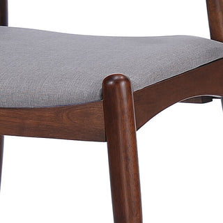 Sunvega Set of 2 Rubberwood Dining Chairs with Ergonomic Backrest and Plush Comfort Cushions