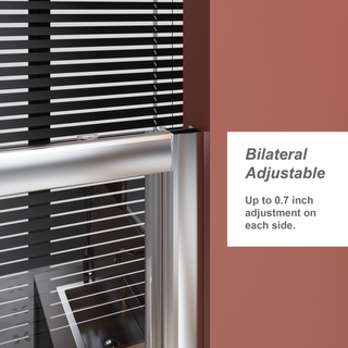 Sunvega 60x62 Inch Adjustable Sliding Shower Door with Tempered Glass and Black Frame