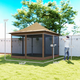 Sunvega Pop Up Gazebo with Adjustable Height Mesh Netting and Carry Bag