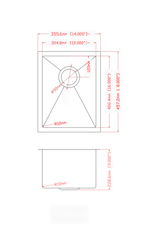 Sunvega 32x19 Inch Undermount Kitchen Sink with Superior Drainage and Soundproofing