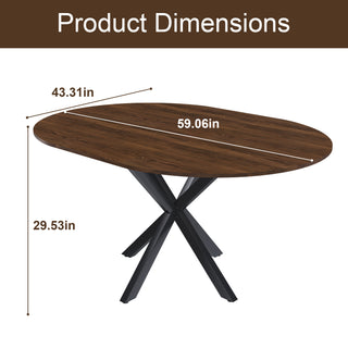 Sunvega Modern Round Dining Table with Marble Top and Adjustable Length