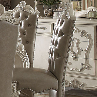 Sunvega Brown and Bone White Padded Counter Height Chair Set of 2
