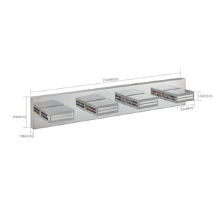 Sunvega Modern 7-Light LED Vanity Fixture with Square Acrylic Lampshades for Bathroom