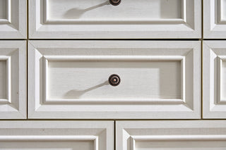 Sunvega Antique Two-Tone Wood Grain 10-Drawer Dresser Chest with Distressed Finish