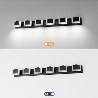 Sunvega Modern Black LED Vanity Light Fixtures with Up and Down Lighting