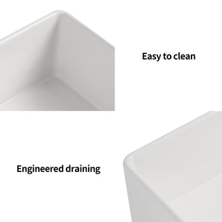 Sunvega 30 x 20 Inch Fireclay Farmhouse Apron Kitchen Sink With Accessories