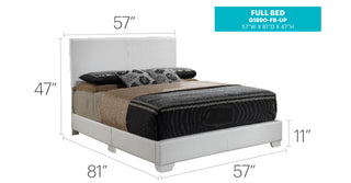 Sunvega Sleek Black Full Bed Frame with Chic Finish for Casual Elegance