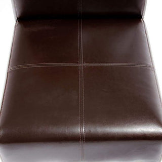 Sunvega Modern Upholstered Dining Chair with T-Stitch Design and Wood Legs