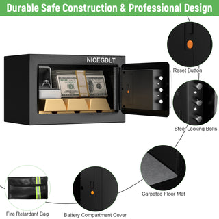 Sunvega Compact Key And Password Safe For Money Documents And Valuables