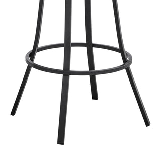 Sunvega 30 Inch Swivel Bar Stool with Faux Leather Upholstery and Metal Base