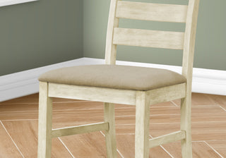 Sunvega Set of 2 Transitional Upholstered Dining Chairs with Linen Look Fabric