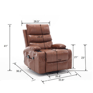 Sunvega Large 21 Inch Seat Width Electric Power Lift Recliner Chair with Massage