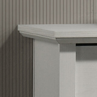 Sunvega 57 Inch White Dresser with 6 Drawers and Black Metal Handles