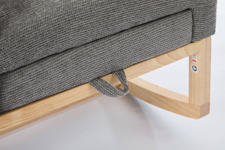 Sunvega Modern Upholstered Nursery Glider Rocking Chair with High Backrest and Side Pocket