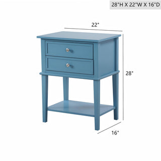 Sunvega Elegant Contemporary Nightstand with Open Shelf for Compact Storage