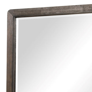 Sunvega Sand Colored Beveled Glass Poster Mirror with Metal Accents