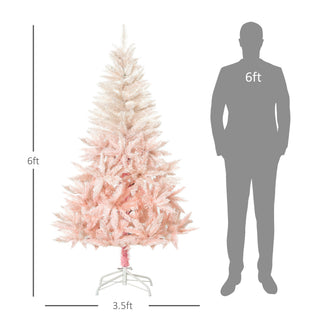 Sunvega Pencil Artificial Xmas Tree with Faux Snow Flocked Full Branch Tips Flame-retardant
