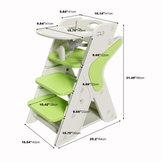 Sunvega Multi-Functional Adjustable Height Toddler Tower with Five-Point Seat Belts