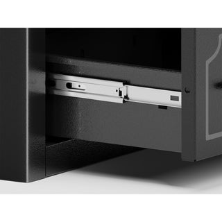 Sunvega 8-Gun Digital Rifle Safe with Removable Shelf and Locking Storage Drawer