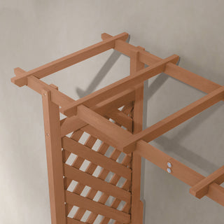 Sunvega Raised Garden Bed with Arch Trellis for Vine Climbing and Hanging Plants