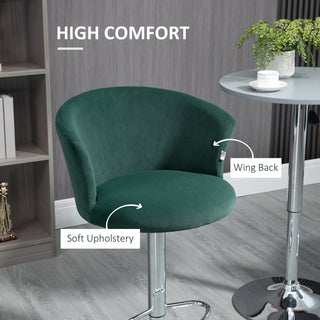Sunvega Adjustable Swivel Bar Stools Set of 2 with Velvet Upholstered Seat and Footrest