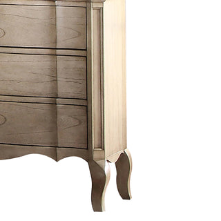 Sunvega Antique Taupe Nightstand with Three Spacious Felt-Lined Drawers