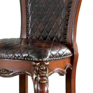 Sunvega Butterscotch and Antique Pearl Armless Counter Height Chairs with Footrest