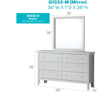 Sunvega Primo Silver Champagne Dresser with French Dovetail Drawers and Durable Print Finish