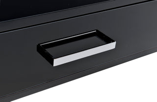 Sunvega White and Gold Vanity Desk with Mirror and Jewelry Storage Tray