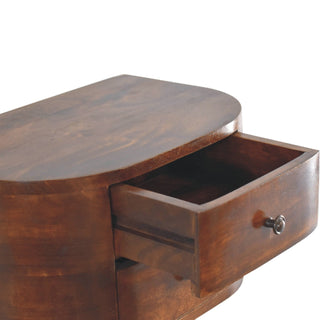 Sunvega Solid Mango Wood Wall Mounted Floating Nightstand with Two Drawers