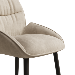 Sunvega Luxury Velvet Dining Chair Set with High Rebound Cushion and Stable Metal Frame