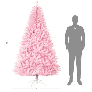 Sunvega Pencil Artificial Xmas Tree with Faux Snow Flocked Full Branch Tips Flame-retardant