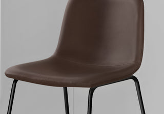 Sunvega Modern Brown Leather-Look Bar Height Chair for Standing Desks