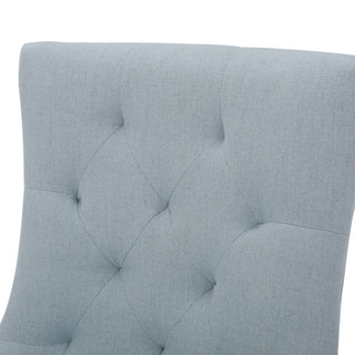 Sunvega Contemporary Upholstered Dining Chairs with Tufted Diamond Stitch and Wood Legs