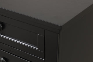 Sunvega Gray Modern Nightstand with Full Extension Drawers and Felt-Lined Top