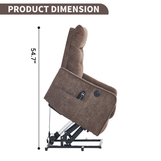 Sunvega Single Motor Power Lift Recliner Chair with Massage and Heat for Elderly