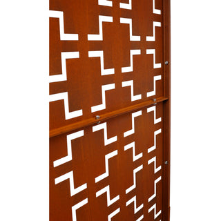 Sunvega Freestanding Metal Privacy Screen 76" H x 48" W for Deck Balcony Patio