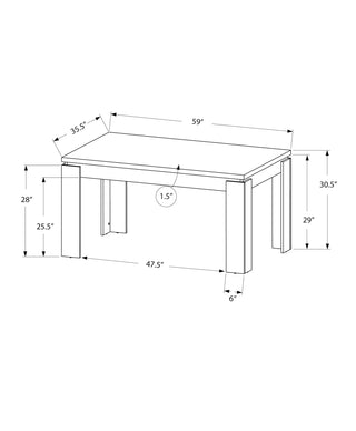 Sunvega Reclaimed Wood Look Taupe Dining Table with Block-Style Legs for Large Gatherings