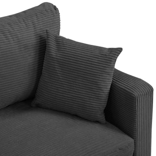 Sunvega 74 Inch High Resilience Three Seater Sofa with Sturdy Wooden Frame