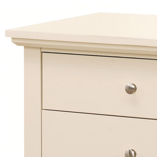 Sunvega Beige Finish Casual Nightstand with Open Shelf for Bedroom