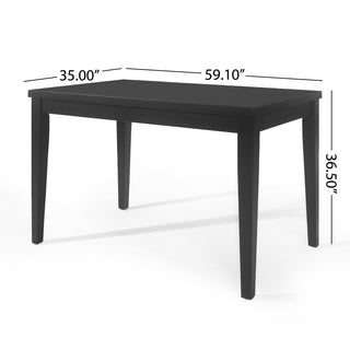 Sunvega Farmhouse Style Counter Height Dining Table with Rubberwood Frame and Wood-Like Top