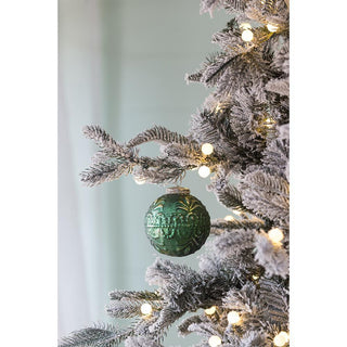 Sunvega Glass Glitter Painted Christmas Ball Ornaments Set of 12 for Holiday Decor