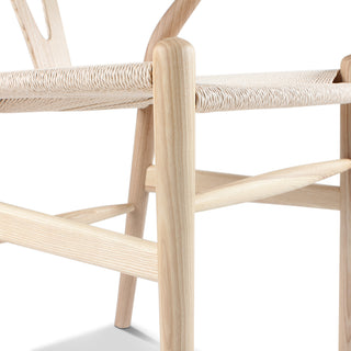Sunvega Solid Ash Wood Wishbone Chairs with Hand Woven Paper Cord Seat