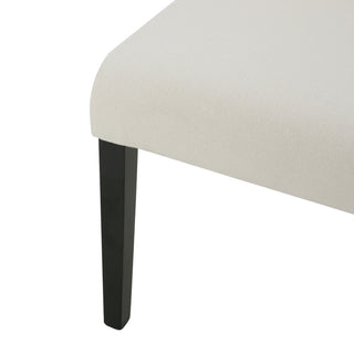 Sunvega Contemporary Slipper Dining Chair Set of 2 with Upholstered Seating and Tapered Legs
